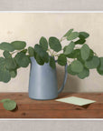 "Eucalyptus in Light Blue Jug" Fine Art Print