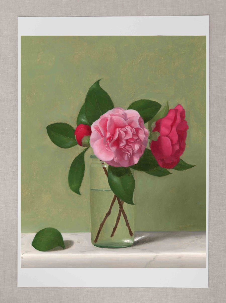 "Pink Camellias" Fine Art Print